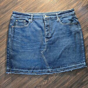 OLD NAVY "High-Rise" Secret Smooth Pockets Denim Mini Skirt NWOT/SIZE 14